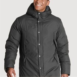 Kit & Ace Men’s Winter Jacket Insulated Parka Black Hooded